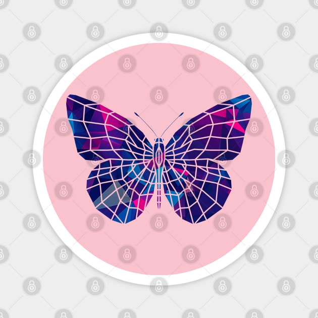 geometric butterfly Magnet by Drawab Designs